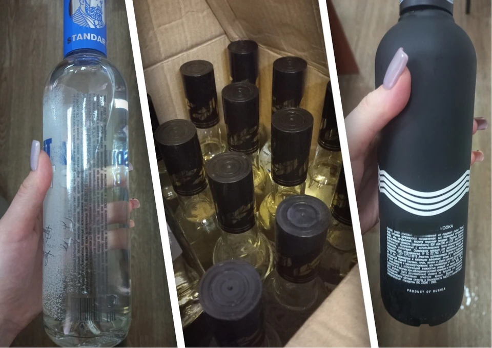Паленый алкоголь продавали под видом известных брендов. Фото: ГУ МВД по Челябинской области