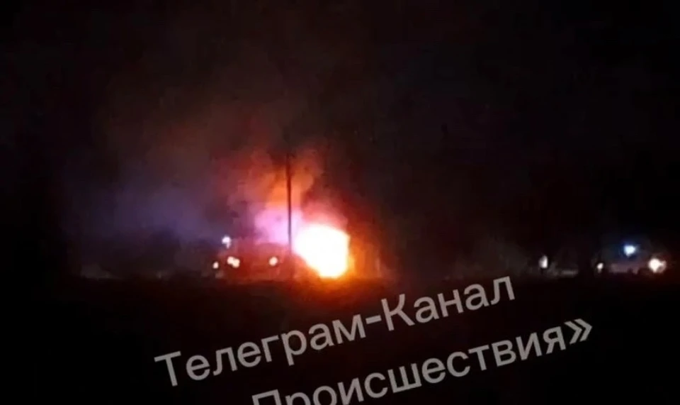 В Туле в районе Косой горы сгорел автомобиль «УАЗ»
