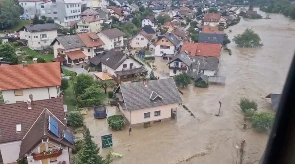 В Словении города ушли под воду.