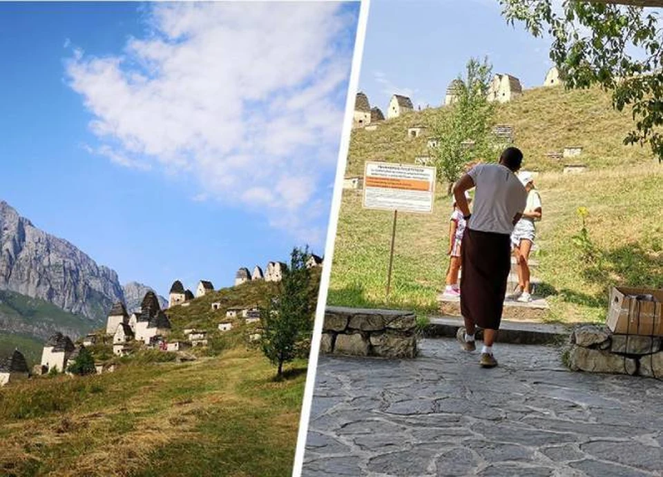 Мужчины надели юбки для входа в некрополь. Фото: t.me/istizh
