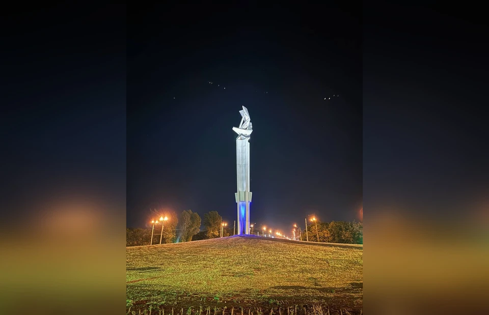 Пока подсветку включили в тестовом режиме / Фото: t.me/renc_nikolay