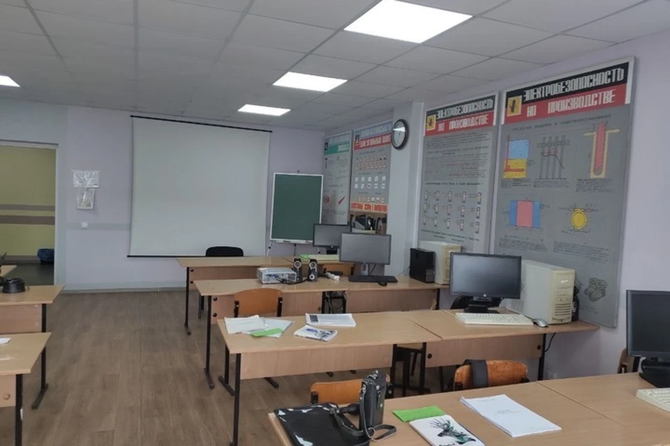 На шахте завершаются подготовительные работы в учебных классах. Фото: МинУЭ ДНР