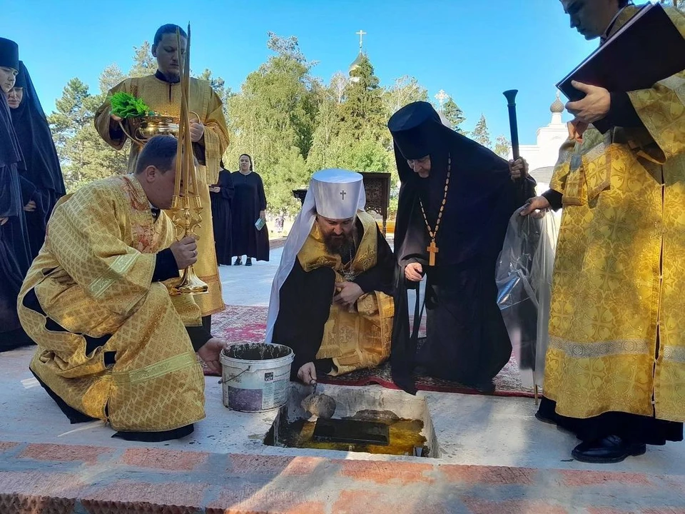 В Динском районе заложили храм в честь Казанской иконы Божией Матери Фото: Кубанская митрополия