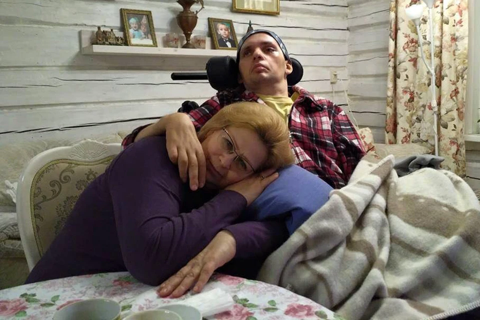 Алексей Янин с мамой