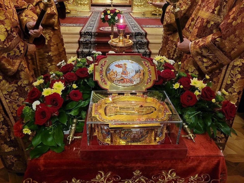 В Краснодар привезли мощи Георгия Победоносца. Фото: Екатеринодарская и Кубанская епархия