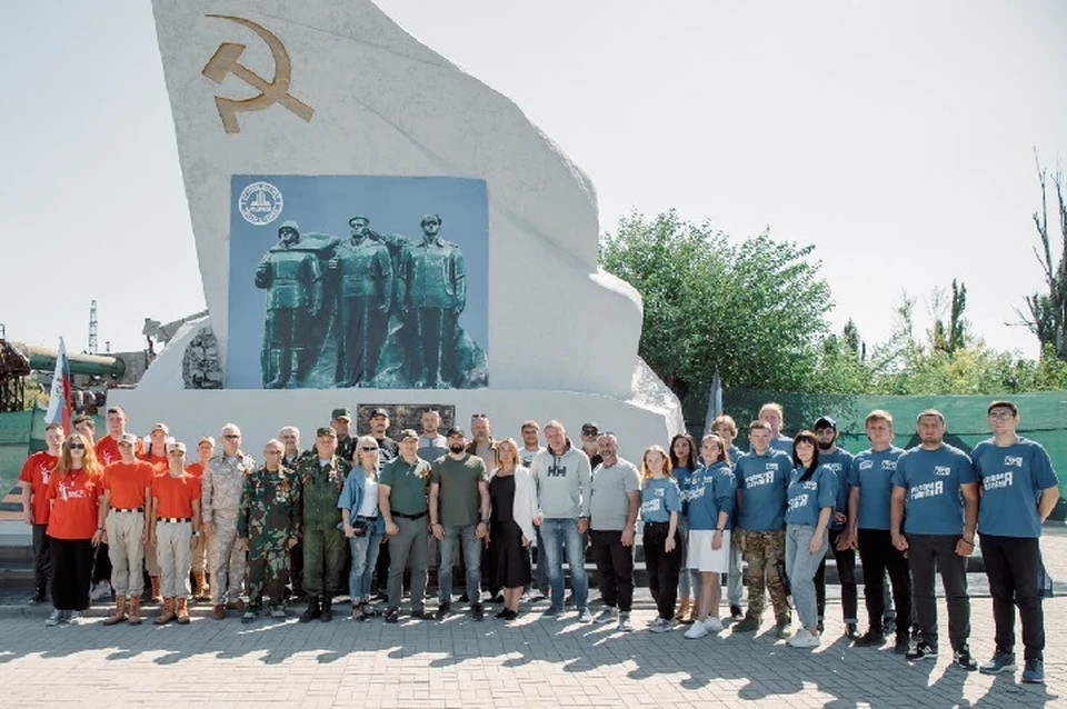 К 80-летию освобождения Донбасса в Мариуполе открыли первую очередь реконструкции памятника азовстальцам. Фото: ТГ/Моргун