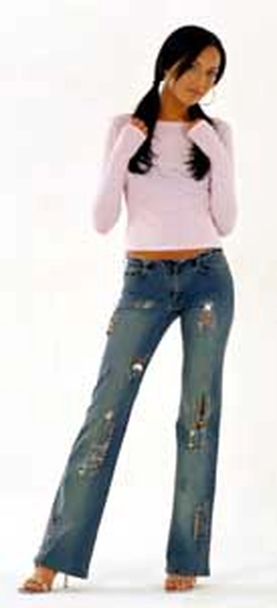 Женские джинсы с вышивкой (72 фото)