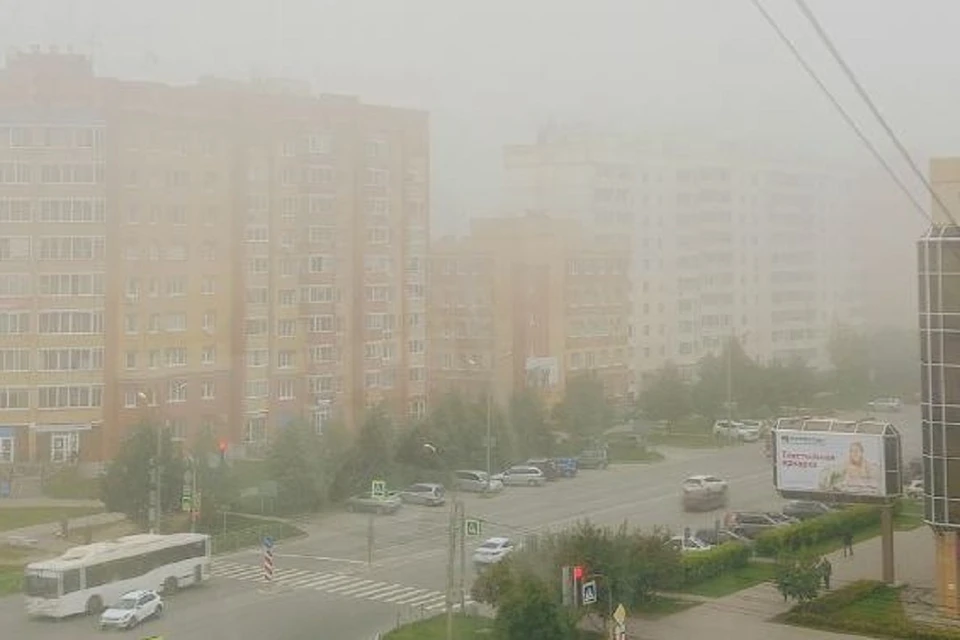 Новосибирск утром 12 сентября окутал густой туман. Фото: телеграм-канал "Новосибирск с огоньком".