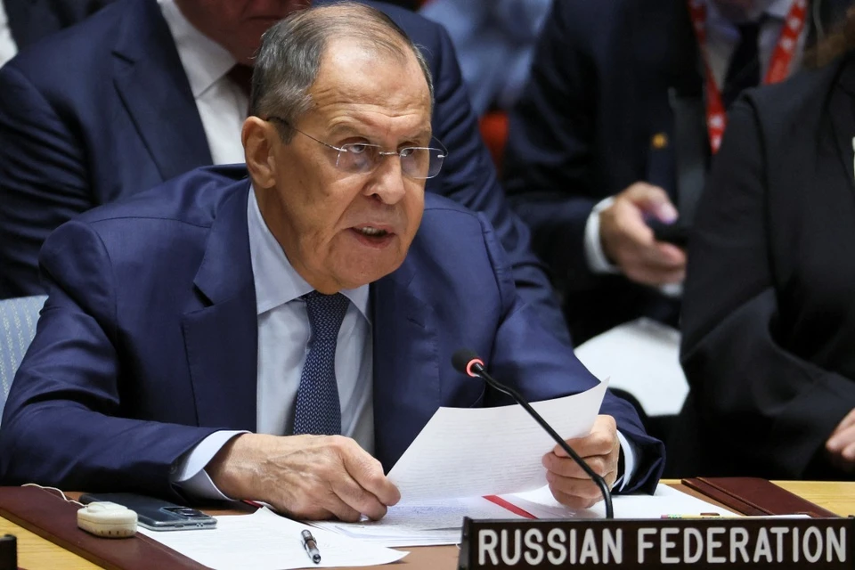 Министр иностранных дел России Сергей Лавров на ГА ООН в Нью-Йорке