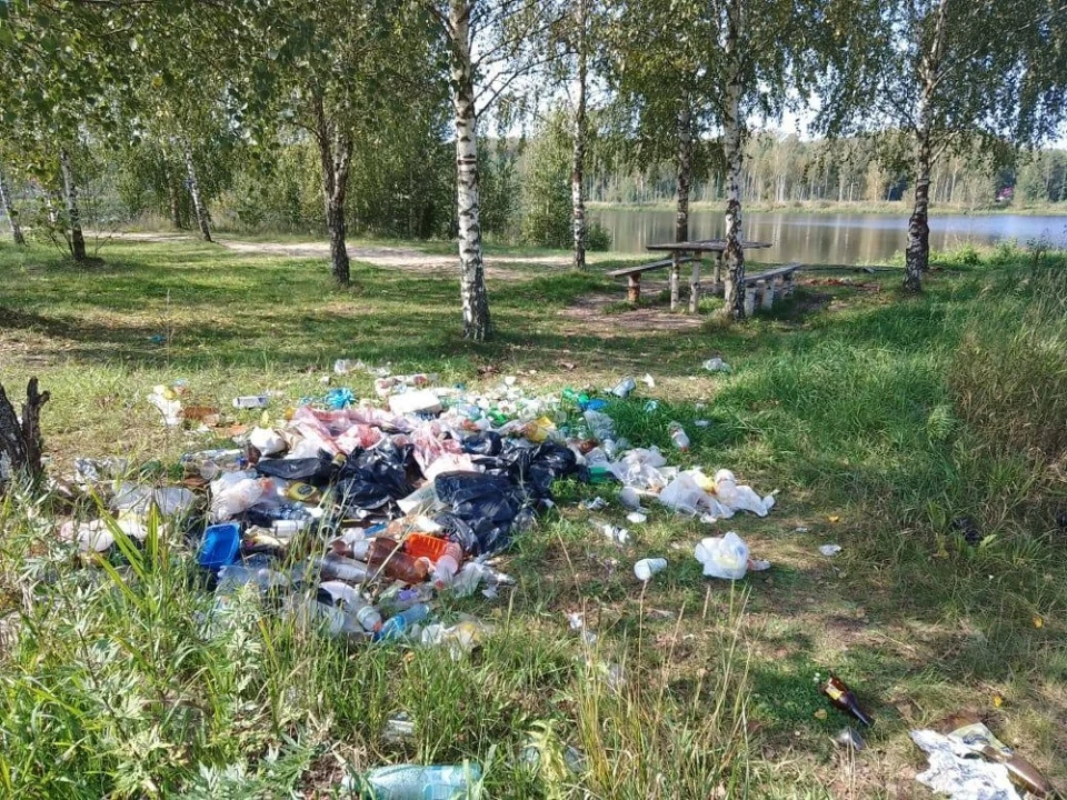 Свалку рядом с водоемом убрали только после вмешательства прокуратуры
