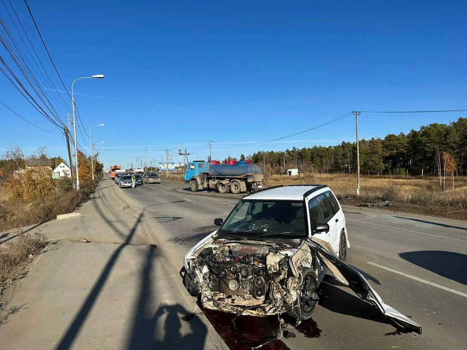 В результате автоаварии водитель Subaru получил закрытую черепно-мозговую травму. Фото: пресс-служба ГИБДД Якутии