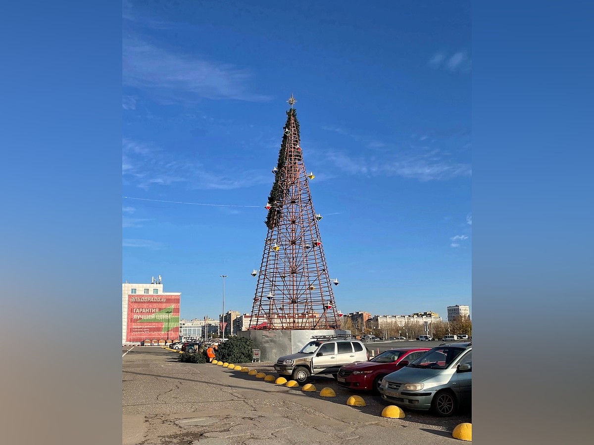 В Омске установили первую новогоднюю елку в городе - KP.RU