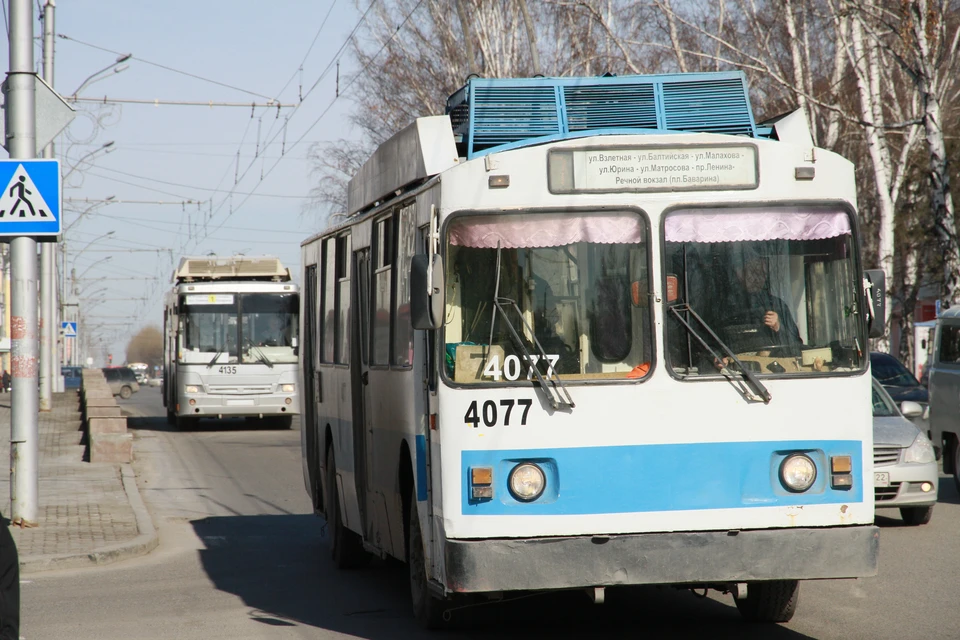 Троллейбусы на улицах Барнаула