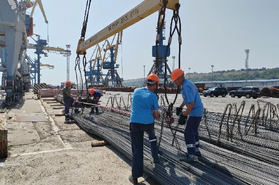 Производители металлопроката из Донбасса оценили удобство перевозки продукции морским путем. Фото: Минтранс ДНР