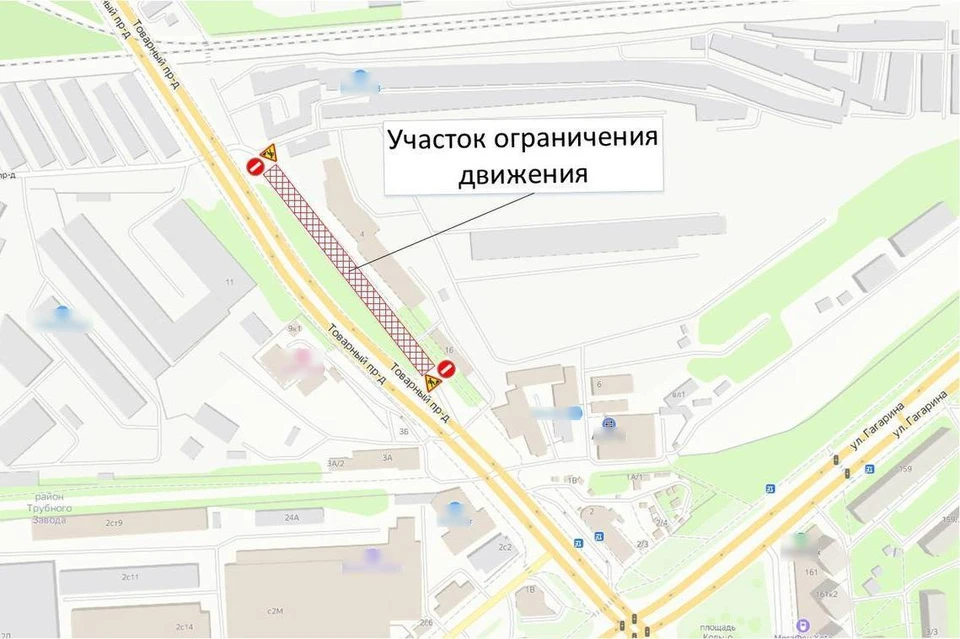 В Липецке перекрыли проезд Поперечный из-за аварии у Кольца Трубного завода