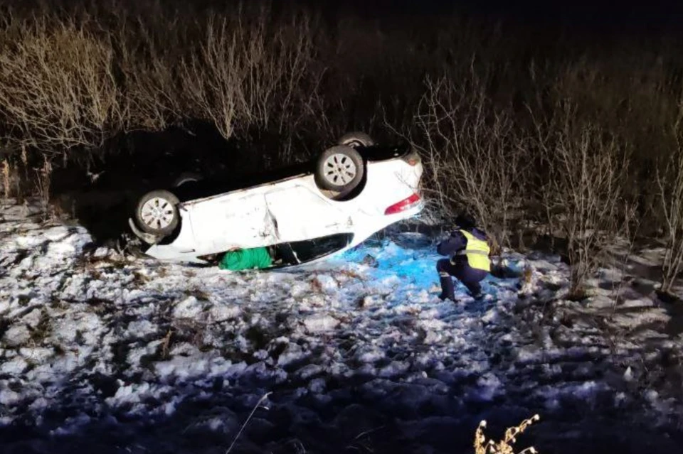 Водитель Kia Rio скончалась до приезда скорой помощи. Фото: УГБДД по Свердловской области