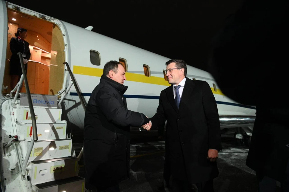 Премьер-министр Беларуси Головченко прибыл в Нижний Новгород. Фото: телеграм-канал Глеба Никитина