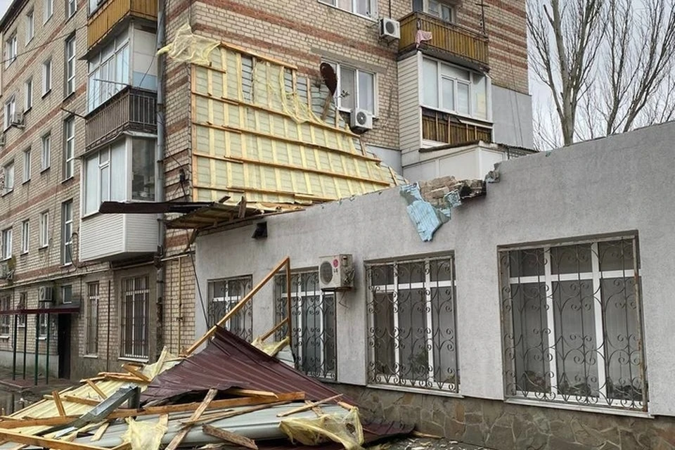 Последствия мощного урагана в Бердянске. ФОТО: телеграм-канал "На самом деле в Запорожье"