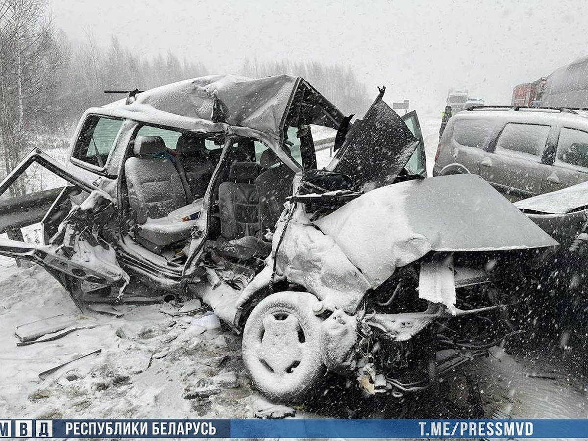 «Водитель Fiat попала в занос и выехала под автобус». Сразу три легковушки  и автобус столкнулись на трассе в Чаусском районе - KP.RU