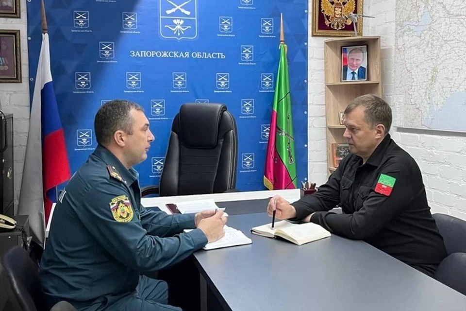 Губернатор Балицкий встретился с начальником запорожского МЧС Кучерковым. ФОТО: Евгений Балицкий