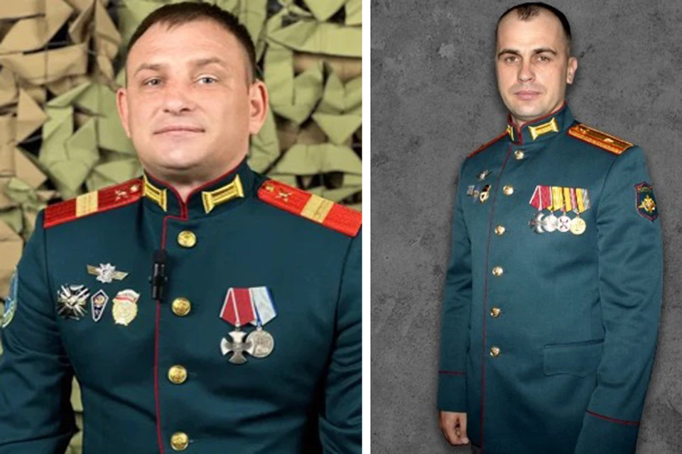 Старший сержант Владимир Сазонов и майор Александр Дорошенко