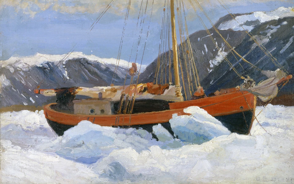 «Судно во льдах» Александр Борисов, 1899 год. Фото предоставлены партнером выставки - компанией «Норникель».