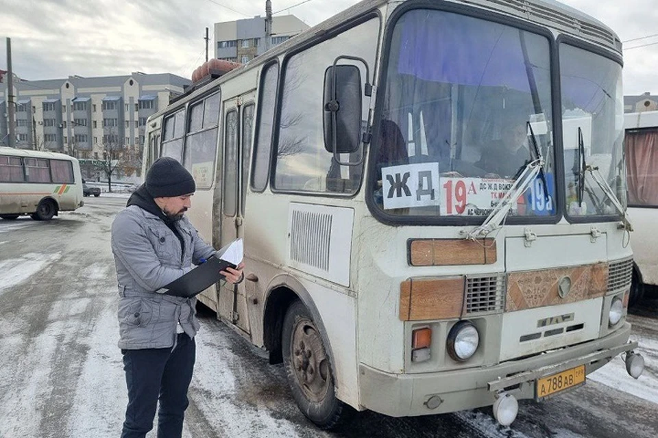 В Донецке проверили состояние автобусов на нескольких маршрутах. Фото: Минтранс ДНР