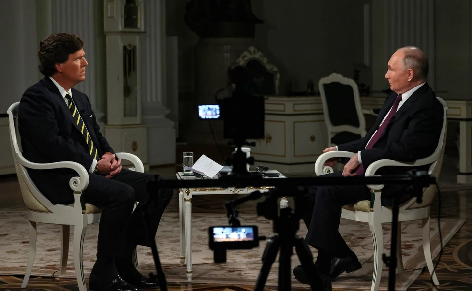 Президент России Владимир Путин дал интервью американскому журналисту Такеру Карлсону. Фото: kremlin.ru