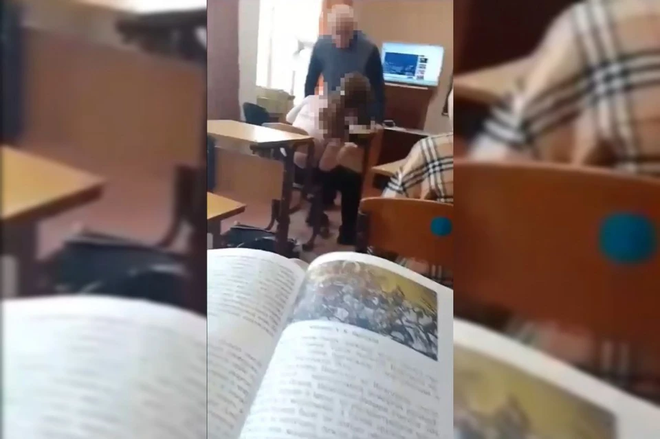 Учитель ударил девочку во время урока. Фото: скриншот видео сообщества «Вестник_N | Подслушано Новоуральск»