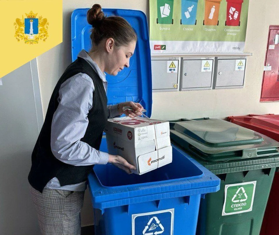 На железнодорожном вокзале Ульяновска провели акцию «Экологическая ярмарка». ФОТО: тг-канал минтранса УО