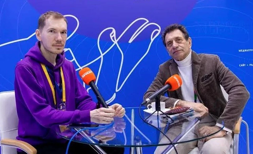 Журналист "КП" Эдвард Чесноков и актер Евгений Князев.