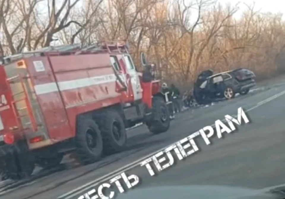 В результате ДТП на трассе М-2 в Щекинском районе Тульской области в погибли два человека. Фото: "Тула. Жесть".