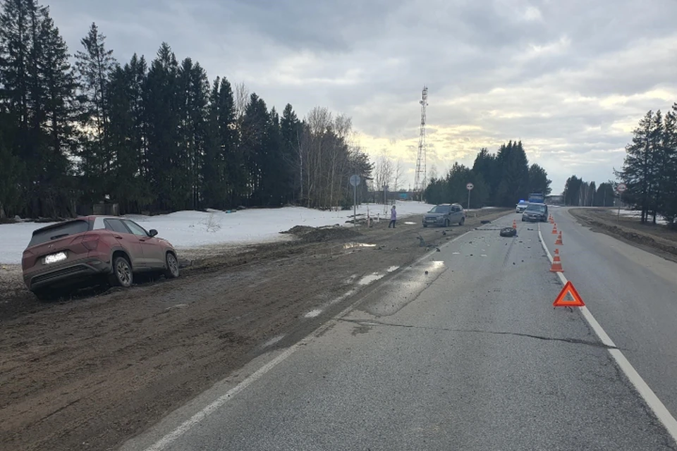 Авария случилась на федеральной трассе. Фото: ГИБДД Кировской области