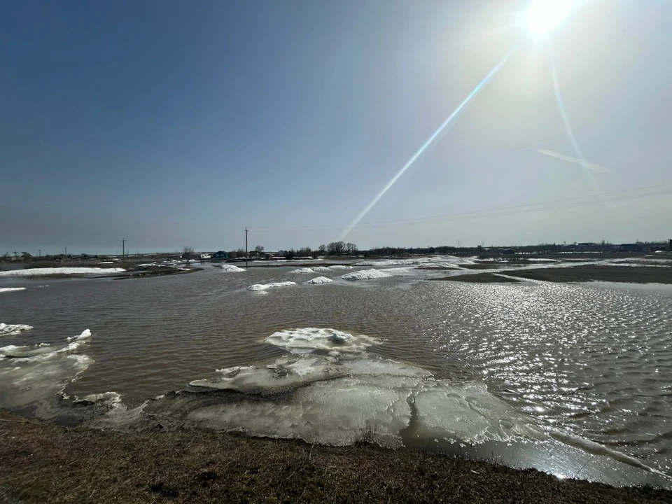 За несколько дней уровень воды в реке Самара снизился.