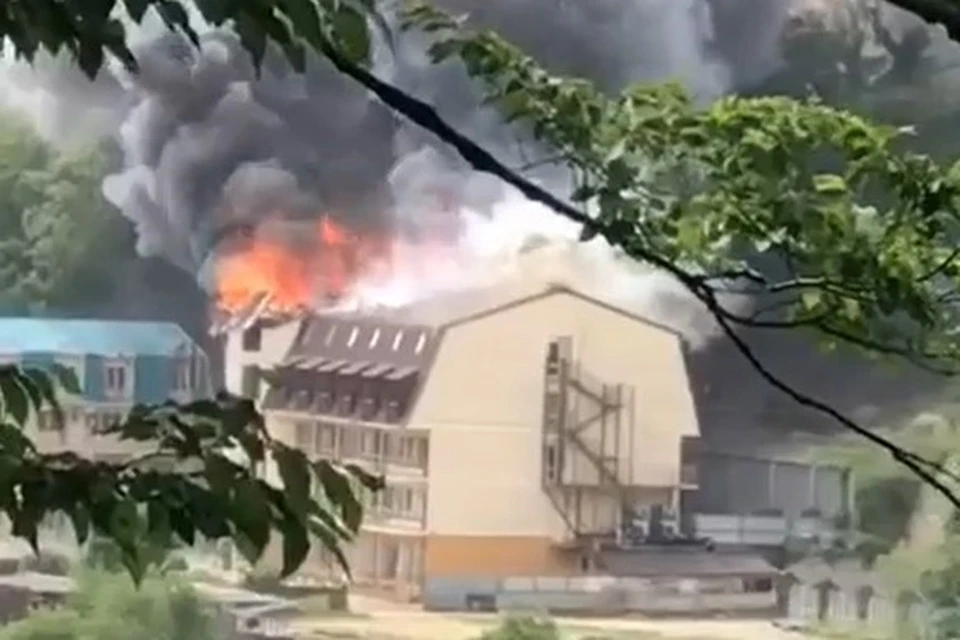 Причина пожара устанавливается Фото: кадр из видео
