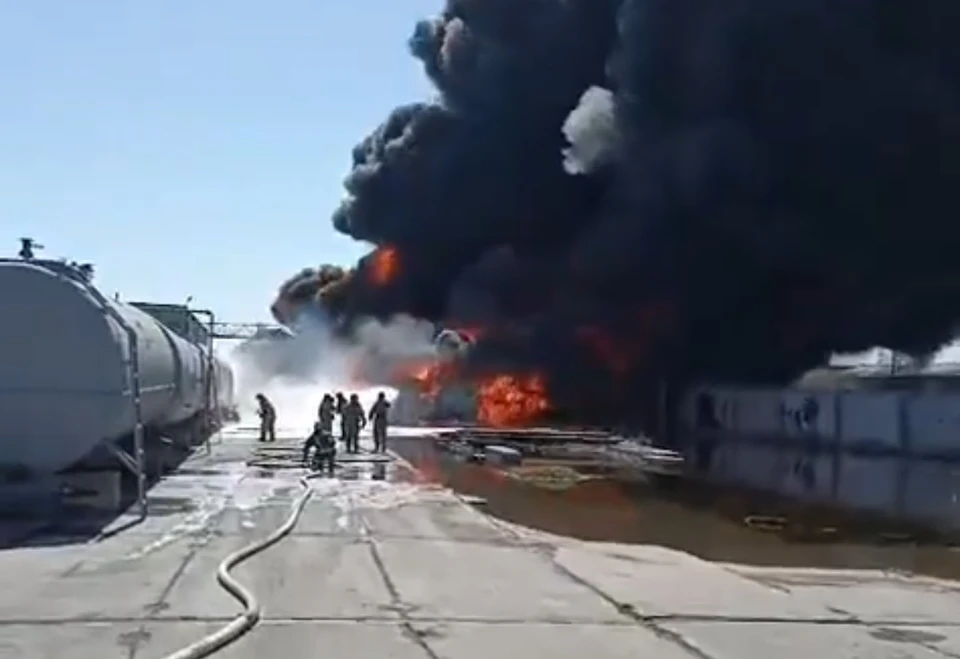 скришот видео пожара ГУ МЧС по Омской области