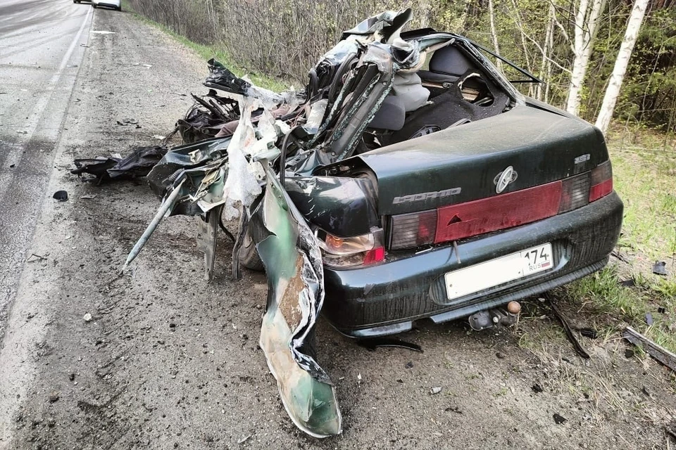 Водитель погиб на месте ДТП. Фото: ГИБДД