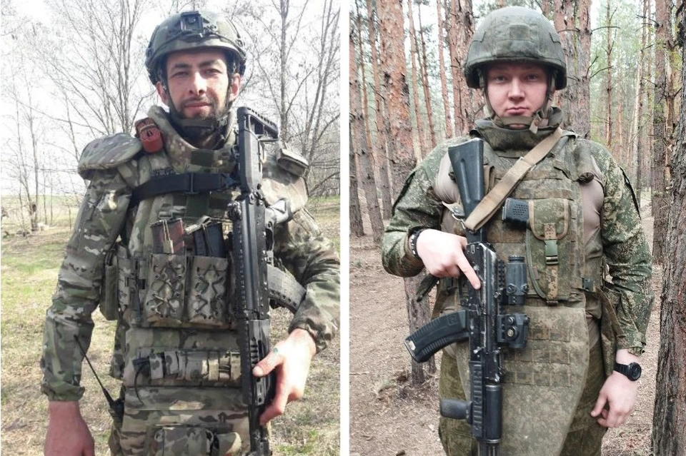 Лейтенант Хусей Ижаев и майор Алексей Рыжкович