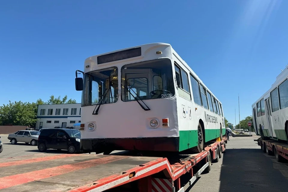 В Харцызск ДНР доставили троллейбусы от региона-шефа Нижегородской области. Фото: ТГ/Жукова
