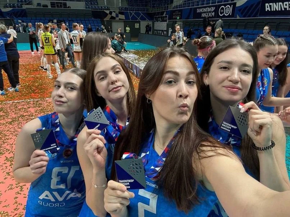 Кубанская команда завоевала серебро Молодежной волейбольной лиги России. Фото: пресс-службы администрации Краснодарского края.