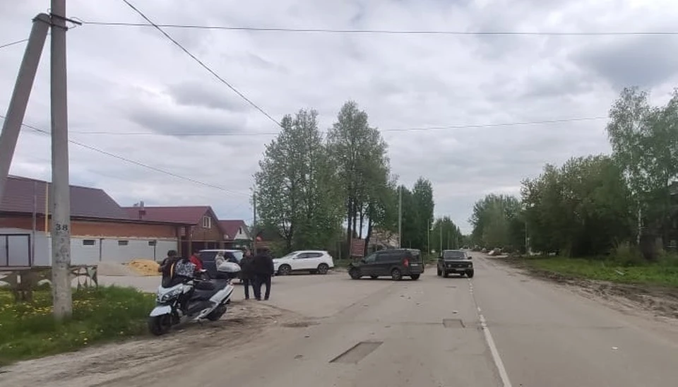 В Белеве Тульской области столкнулись мотоцикл и легковушка