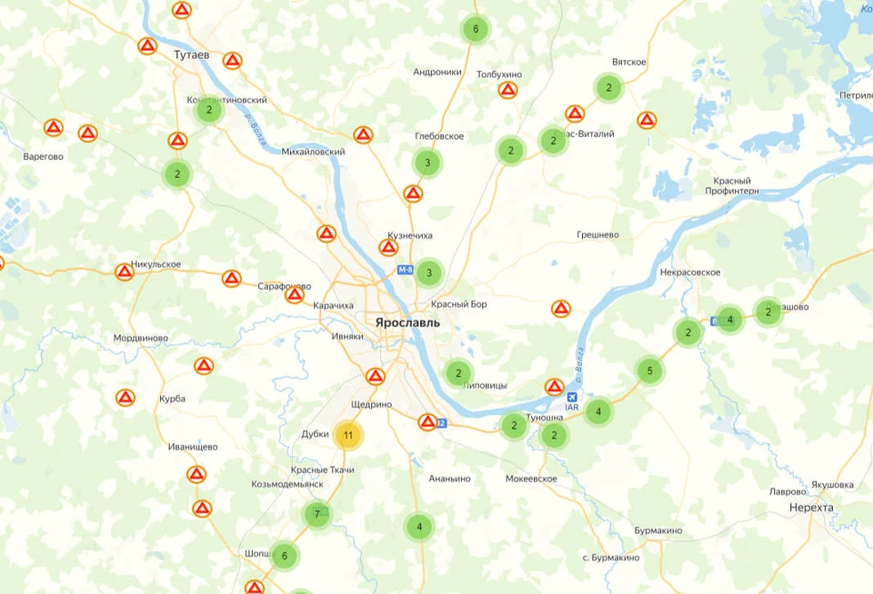 Карта ДТП с дикими животными доступна по ссылке: https://gis76.ru/layer/3905/object/2251633?layers=3905
