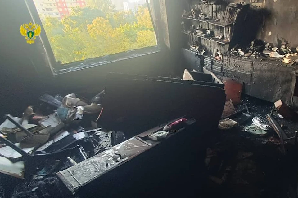 В квартире жилого дома на ул. Флотская произошёл пожар