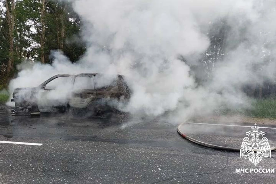 Автомобиль выгорел полностью Фото: ГУ МЧС России по Тверской области