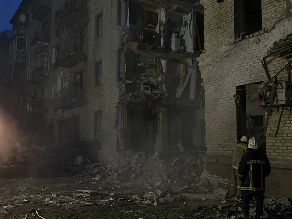 Дом после ракетного удара. Фото: МЧС РФ