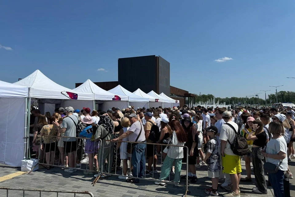 Очереди выстроились на фестиваль «Черника fest» в новосибирском парке «Арена».