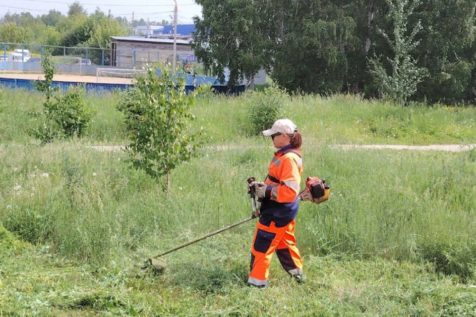 Тротуары и газоны стали активнее убирать в Иркутске.