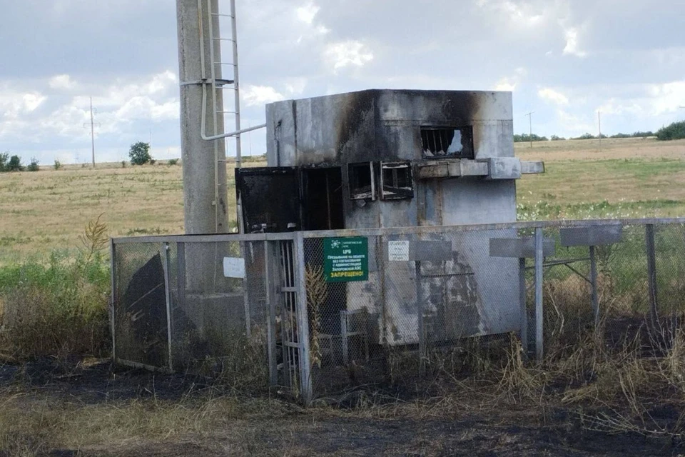 ЗАЭС: после обстрела ВСУ уничтожен пост радиационного контроля в Запорожье. Фото: Telegram-канал ЗАЭС
