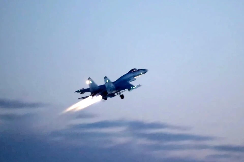 Минобороны: Беспилотник MQ-9 Reaper опасно приблизился к Су-35 в небе Сирии Фото: Минобороны РФ/ТАСС