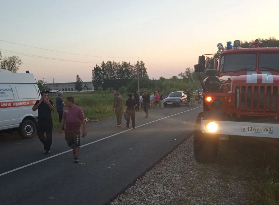 К моменту приезда пожарных-спасателей велосипедистка уже скончалась. Фото: центр по делам ГО, ПБ и ЧС Самарской области